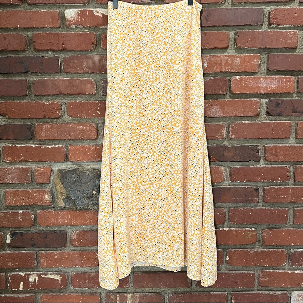 Samsoe Samsoe women's a-line skirt golden aster with flowers size‎ small